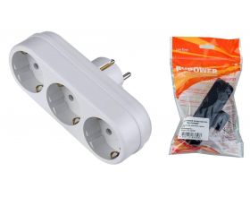 Сетевой разветвитель Perfeo "RU POWER'' 3 гнезда, 16А, с заземлением, (3L3) PF_C3359 (белый)