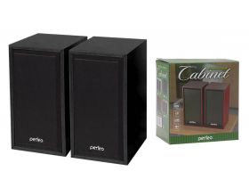 Акустическая система 2.0 Perfeo "CABINET" (PF_4327) мощность 2х3 Вт (RMS) дерево, USB (черный)