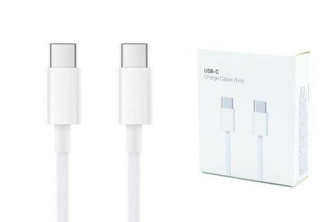 Кабель USB Type-C - USB Type-C 5A/20V, PD60W iP15 100% (orign.) A2795 MW493ZM/A (белый) 1м