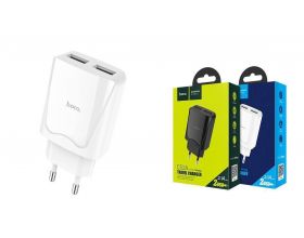 Сетевое зарядное устройство 2USB HOCO C52A Authority power 2400mAh (белый)