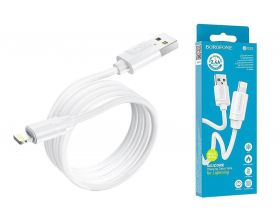 Кабель USB - Lightning BOROFONE BX55, 2,4A (белый) 1м (силиконовый)