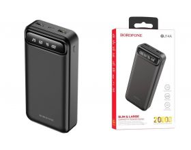 Универсальный дополнительный аккумулятор Power Bank BOROFONE BJ14A (20000 mAh) (черный)