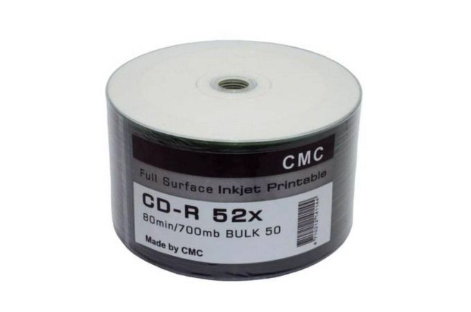CD-R 80 52x Bulk/50 Full Ink Print для печати цена за 50 шт (CMC)