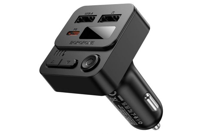 FM-Модулятор BOROFONE BC60 Hero 35W(1A1C) car BT FM transmitter (черный)
