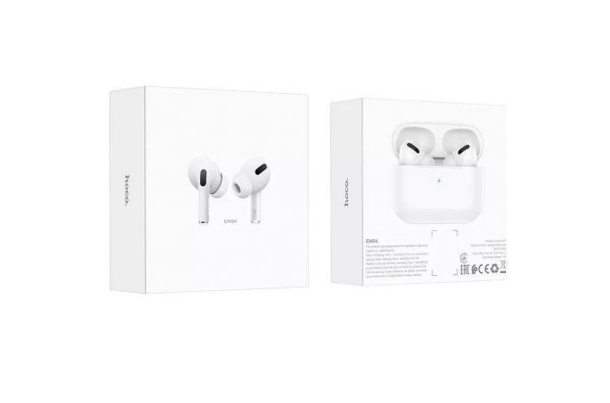 Наушники вакуумные беспроводные HOCO EW04 Original series tru wireless BT headset Bluetooth (белый)