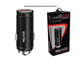 Автомобильное зарядное устройство АЗУ WALKER WCR-23, 3А, 18Вт, быстрая зарядка QC 3.0, черное