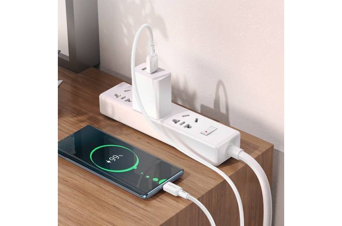 Кабель USB - USB Type-C BOROFONE BX94 3A (белый) 1м