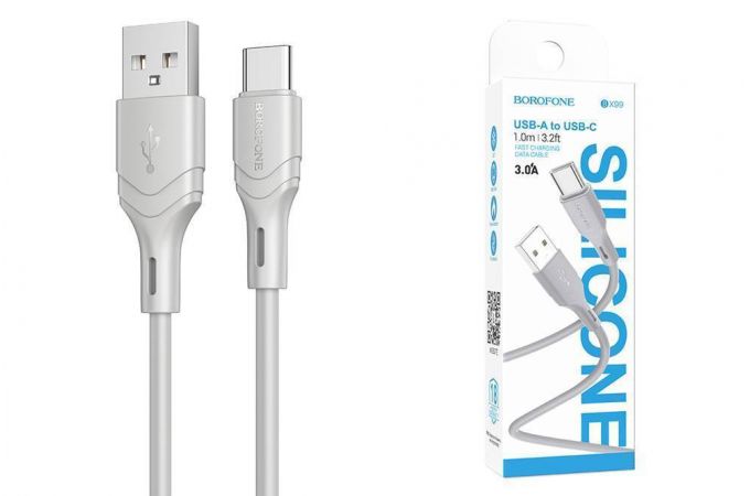 Кабель USB - USB Type-C BOROFONE BX99 (серый) 1м