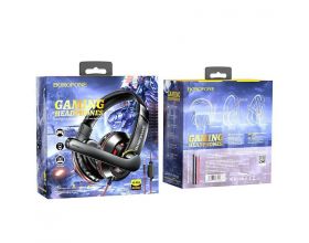 Наушники мониторные проводные BOROFONE BO102 Красные  (3.5 мм/USB) ABSOLUT (красный)