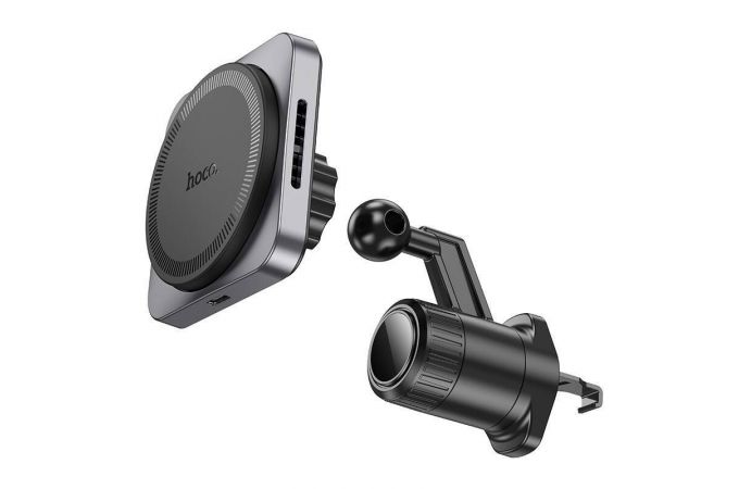 Держатель автомобильный для телефона HOCO HW15 Speed magnetic wireless fast charging car holder(air outlet) (в воздуховод) черный