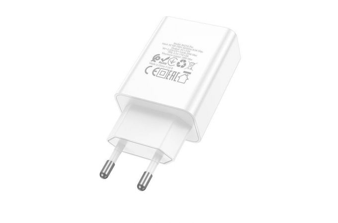 Сетевое зарядное устройство USB-C BOROFONE BA21A Pro Long PD 20W (белый)