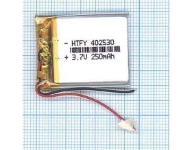 Аккумулятор Li-Pol (батарея) 4*25*30мм 2pin 3.7V/250mAh