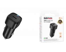 Автомобильное зарядное устройство BOROFONE BZ34A Cloud с одним портом PD20W (черный)