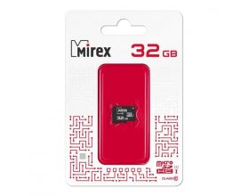 Карта памяти microSDHC MIREX 32 GB UHS-I (class 10) без адаптера (13612-MCSUHS32)