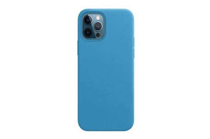Чехол для iPhone 12 (6.1) Silicone Case Soft Touch (небесно-голубой)