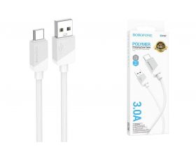 Кабель USB - USB Type-C BOROFONE BX107 Excellent, 3A (белый) 1м
