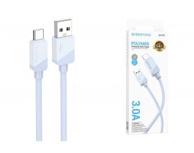 Кабель USB - USB Type-C BOROFONE BX107 Excellent, 3A (синий) 1м