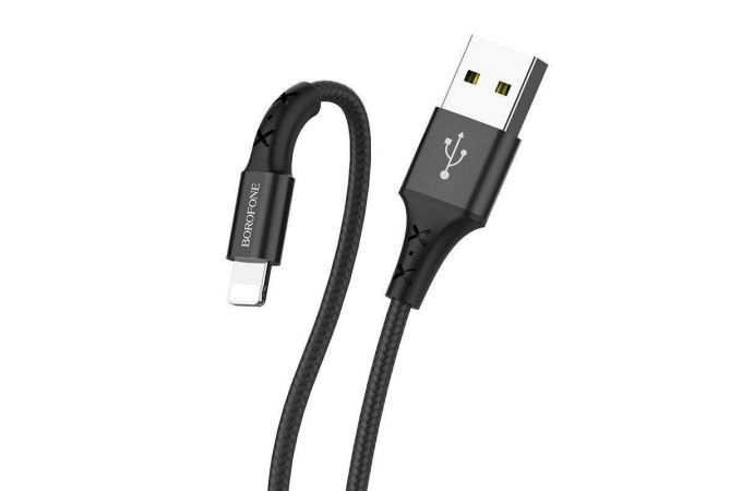 Кабель USB - Lightning BOROFONE BX20, 2,4A (черный) 1м