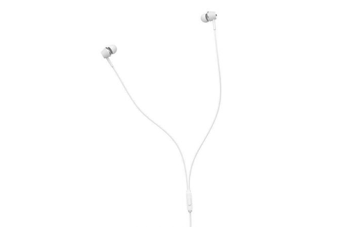 Наушники вакуумные проводные HOCO M70 Graceful universal earphones (белый)
