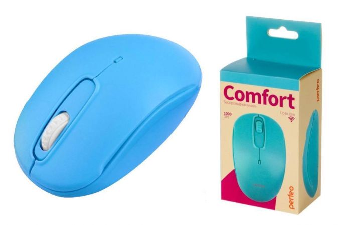 Мышь беспроводная Perfeo "COMFORT", 3 кн, DPI 1000, USB PF_A4778 (бриз)