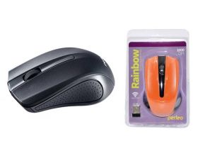 Мышь беспроводная Perfeo "RAINBOW", 3 кн, USB, (черный)