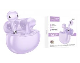 Наушники вакуумные беспроводные HOCO EW61 June wireless stereo headset Bluetooth (фиолетовый)