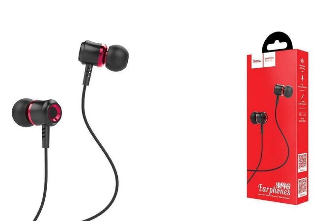Наушники вакуумные проводные HOCO M46 Jewel sound universal (красный)