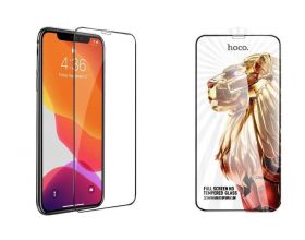 Защитное стекло дисплея iPhone 12/12 Pro (6.1) HOCO G9 AntistaticHD tempered glass без упаковки (черный)