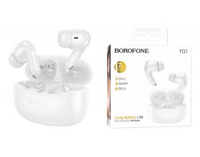 Наушники вакуумные беспроводные BOROFONE FQ1 Plus Shine ANC+ENC Noise Reduction BT headset Bluetooth (топленое молоко)