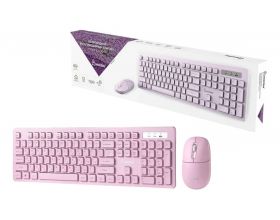 Комплект клавиатура+мышь беспроводной мультимедийный Smartbuy 105AG розовый (SBC105AGP) /20