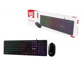 Комплект клавиатура+мышь проводной с подсветкой Smartbuy ONE 328327 черный (SBC-328327-K) /20
