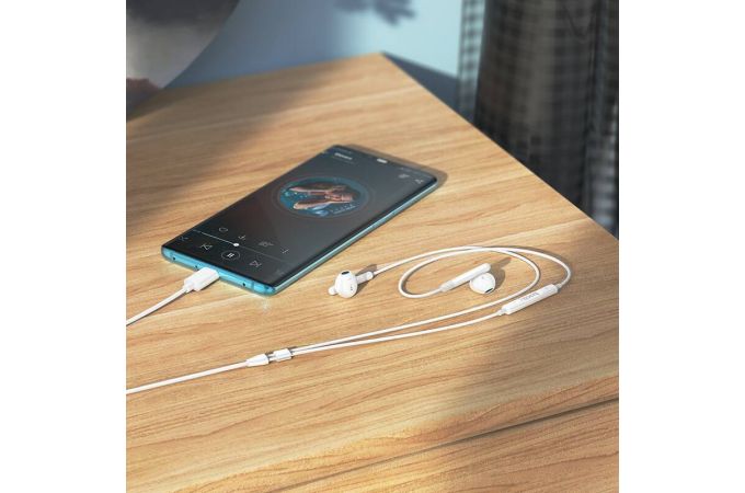 Наушники вакуумные проводные HOCO M93 Type-C Joy wire-controlled  штекер Type-C (черный)