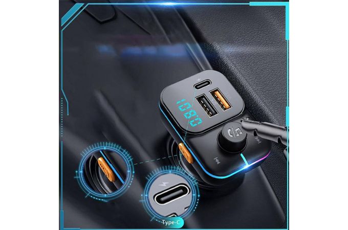 FM-Модулятор TDS TS-CAF19 RGB (Bluetooth)