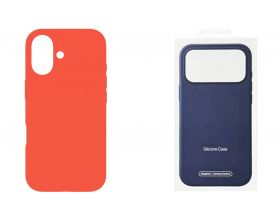 Чехол для iPhone 17 (6,3) Silicone Case Soft Touch MagSafe Orange (оранжевый)