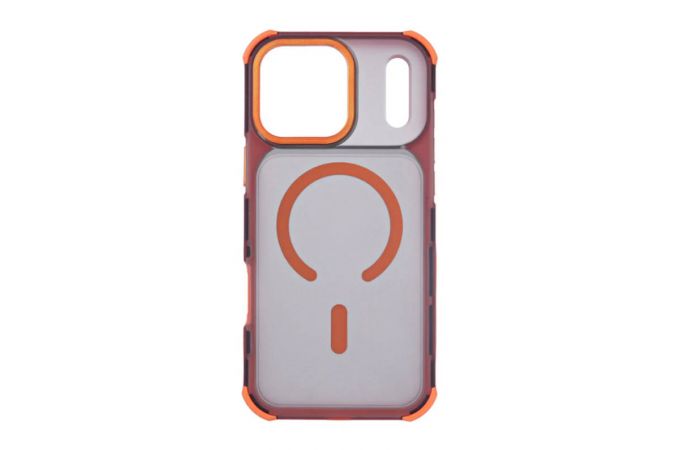 Чехол для iPhone 17 Pro (6,3) Z-ONE защитный противоударный MagSafe (черно-оранжевый)